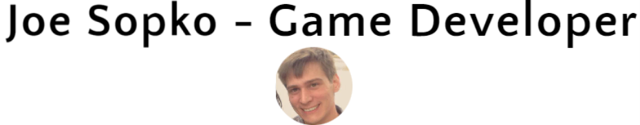 Joe Sopko Game Developer